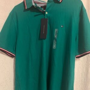 Tommy Hilfiger Men’s Emerald Green Polo with Contrast Trim